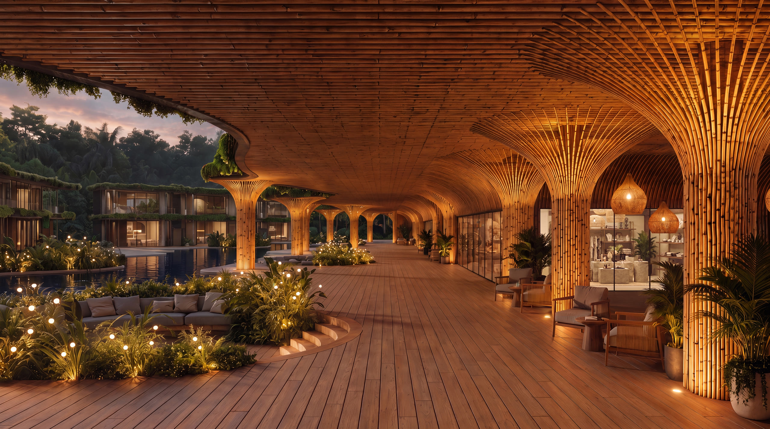 Inside the VARA resort — the program held within one planted building